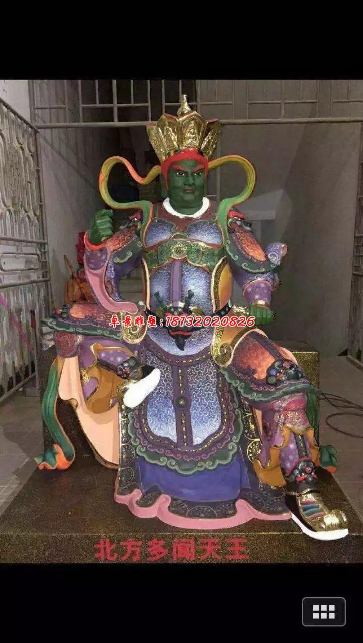 玻璃钢四大天王雕塑，玻璃钢彩绘神仙雕塑 (2)