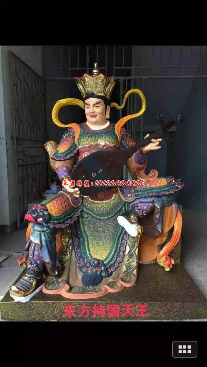 玻璃钢四大天王雕塑，玻璃钢彩绘神仙雕塑 (4)