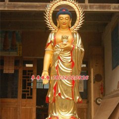 玻璃钢如来佛雕塑，彩绘玻璃钢佛像
