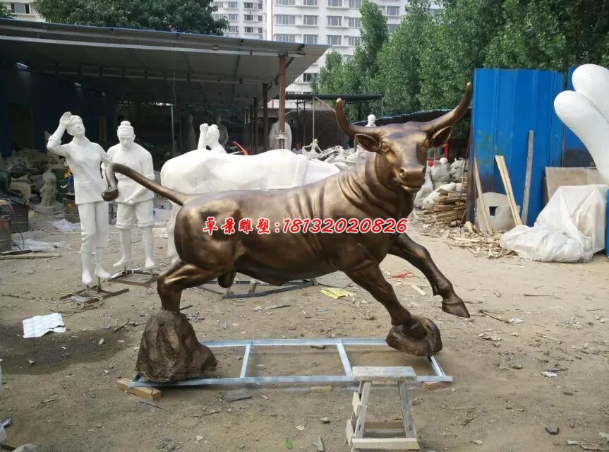 铜牛雕塑，铸铜牛雕塑