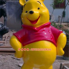 玻璃钢维尼熊雕塑，卡通雕塑