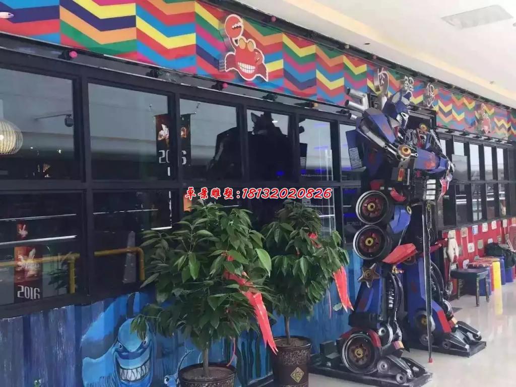 变形金刚雕塑，玻璃钢仿真雕塑 (3)