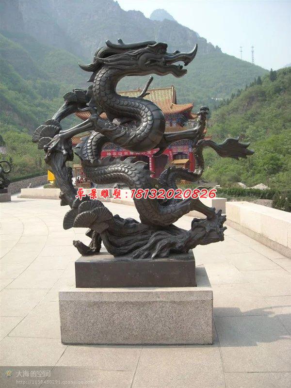铜龙雕塑，青龙铜雕