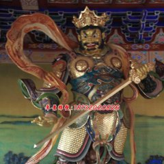 玻璃钢四大天王雕，玻璃钢彩绘神仙雕塑