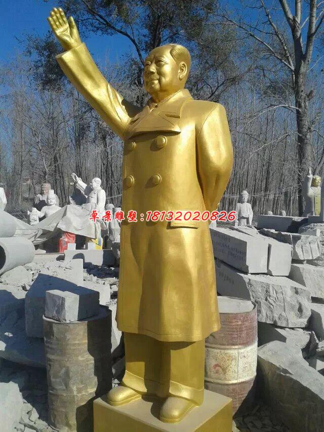 玻璃钢毛主席雕塑，玻璃钢仿铜人物雕塑 (2)
