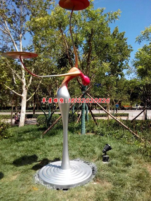 玻璃钢抽象人物雕塑，玻璃钢耍杂技雕塑 (2)