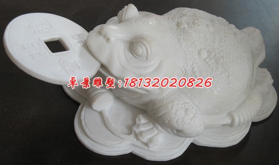 汉白玉石雕金蝉，动物石雕