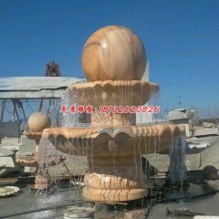 石雕风水球，公园喷泉景观雕塑