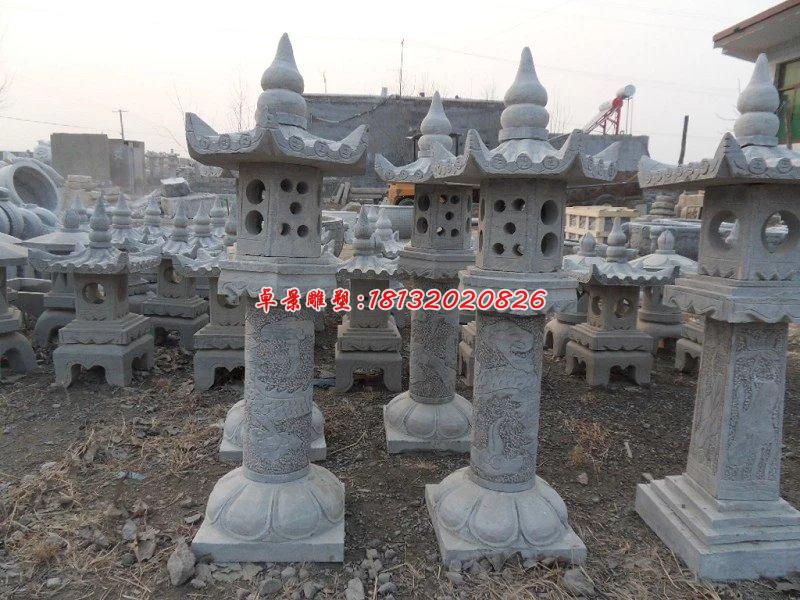 石灯雕塑，仿古石灯，公园景观石雕 (2)