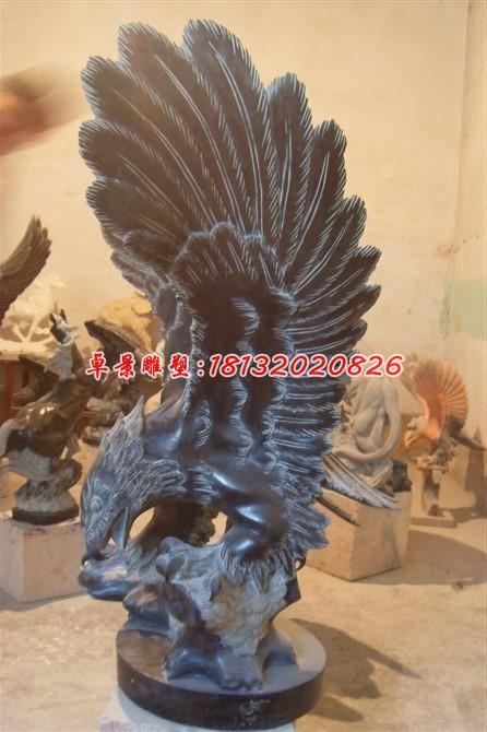 老鹰石雕，大展宏图石雕 (2)