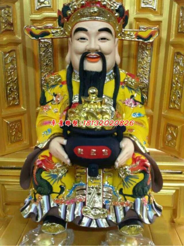 玻璃钢财神雕塑，玻璃钢神仙雕塑