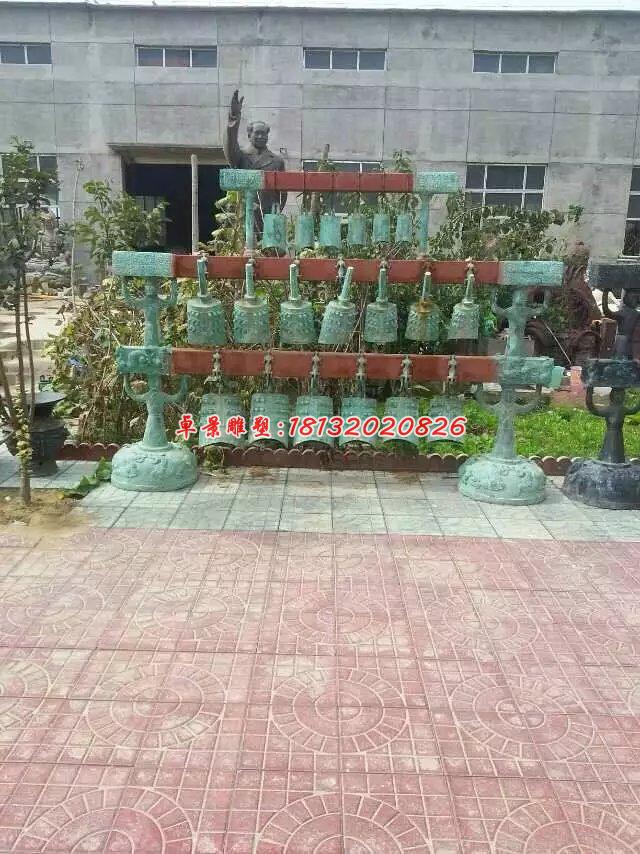 编钟铜雕，青铜编钟雕塑