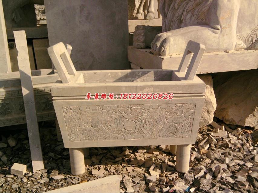 石雕鼎，石雕香炉，寺庙石香炉 (2)