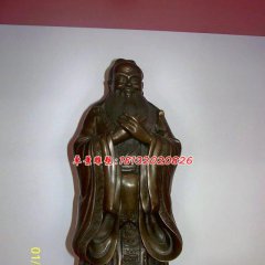 孔子铜雕，校园古代名人铜雕