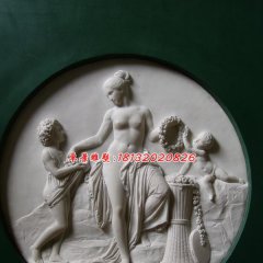石浮雕，汉白玉母子石浮雕