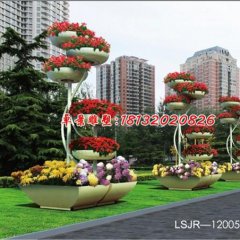 玻璃钢花盆雕塑，玻璃钢花架雕塑