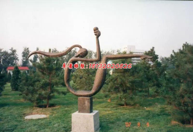 母子铜雕，公园景观铜雕