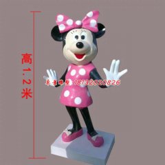 玻璃钢米老鼠雕塑，玻璃钢卡通雕塑