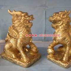 麒麟铜雕，铸铜麒麟雕塑，神兽铜雕