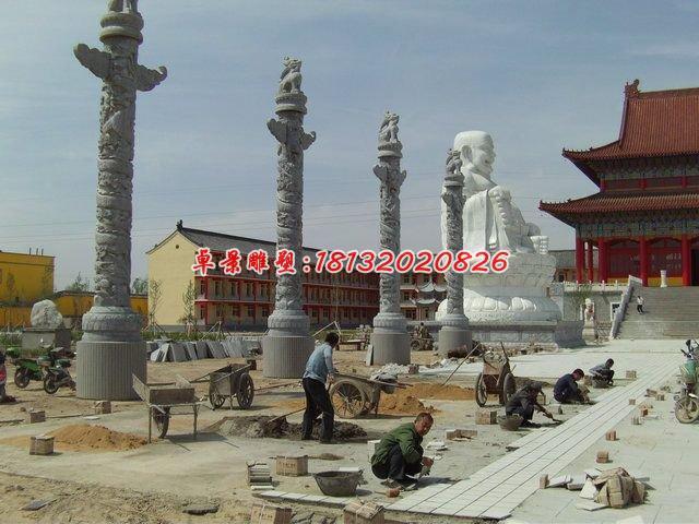 华表石雕，广场大理石柱子雕塑