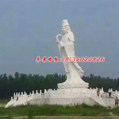 观世音石雕，汉白玉大型观音石雕