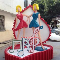 玻璃钢美女雕塑，玻璃钢商场雕塑
