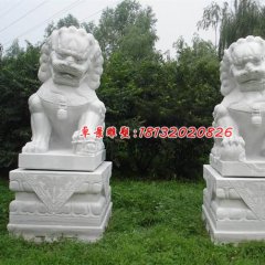 狮子石雕，汉白玉北京狮