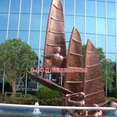 帆船铜雕，广场帆船景观铜雕
