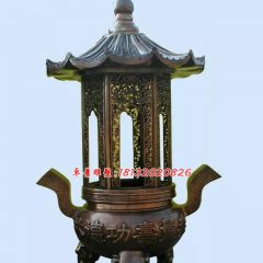 功德塔炉铜雕，寺庙香炉铜雕