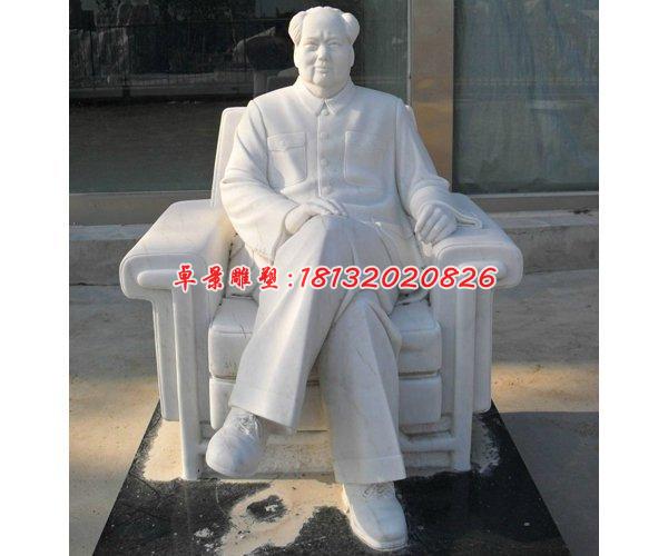 汉白玉毛主席石雕，广场伟人石雕