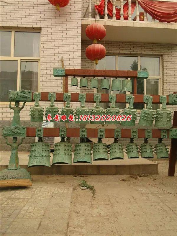 编钟铜雕，仿古青铜编钟雕塑