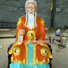 玻璃钢太上老君雕塑，彩绘玻璃钢雕塑