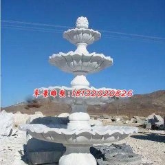 汉白玉跌水盆石雕 ，跌水盆喷泉雕塑