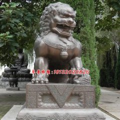 铜雕北京狮，看门狮子雕塑
