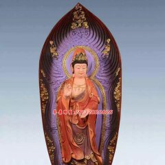 彩绘佛像雕塑，铜雕东方三圣