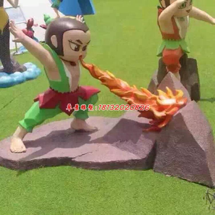 玻璃钢葫芦娃雕塑，玻璃钢动画人物雕塑 (3)