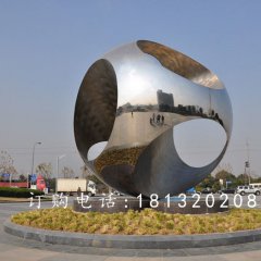 不锈钢球雕塑，广场球不锈钢雕塑