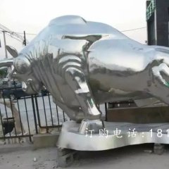 不锈钢拓荒牛，开荒牛雕塑