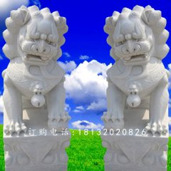 汉白玉狮子雕塑，石狮子石雕