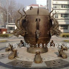 地震仪铜雕，地理学院景观铜雕