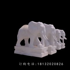 石雕大象，石雕动物雕塑