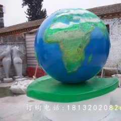 玻璃钢地球雕塑，校园玻璃钢雕塑