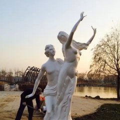 玻璃钢西方人物雕塑，玻璃钢情侣雕塑