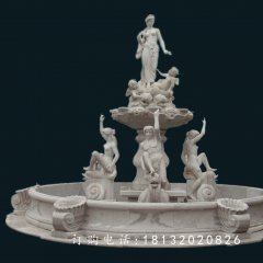 西方石雕喷泉，广场石雕