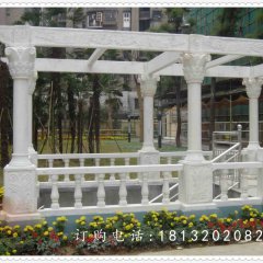 石雕走廊，公园景观雕塑