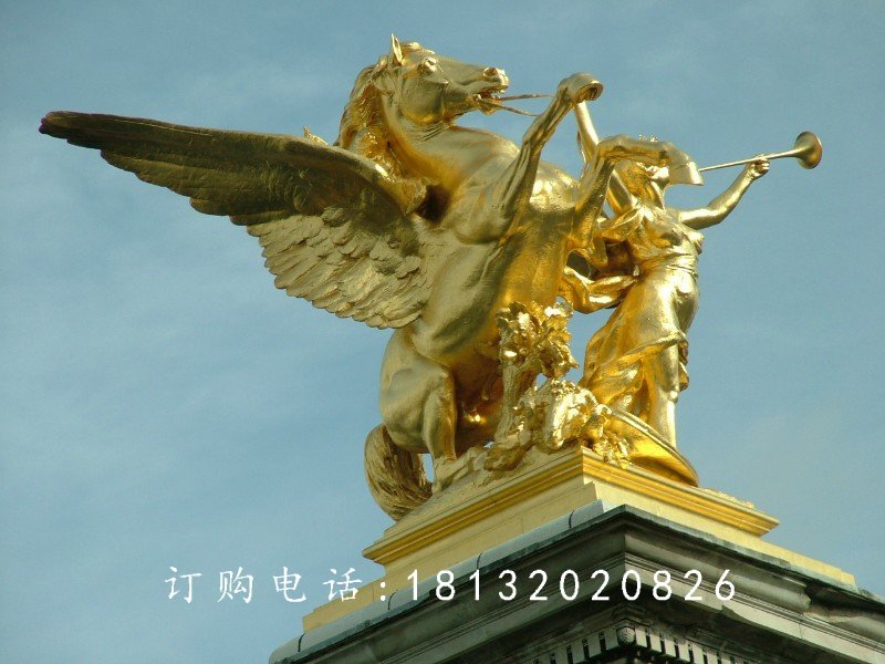 飞马铜雕，铸铜飞马铜雕，广场景观雕塑