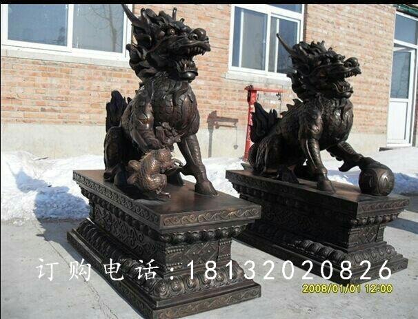 麒麟铜雕，古代神兽铜雕