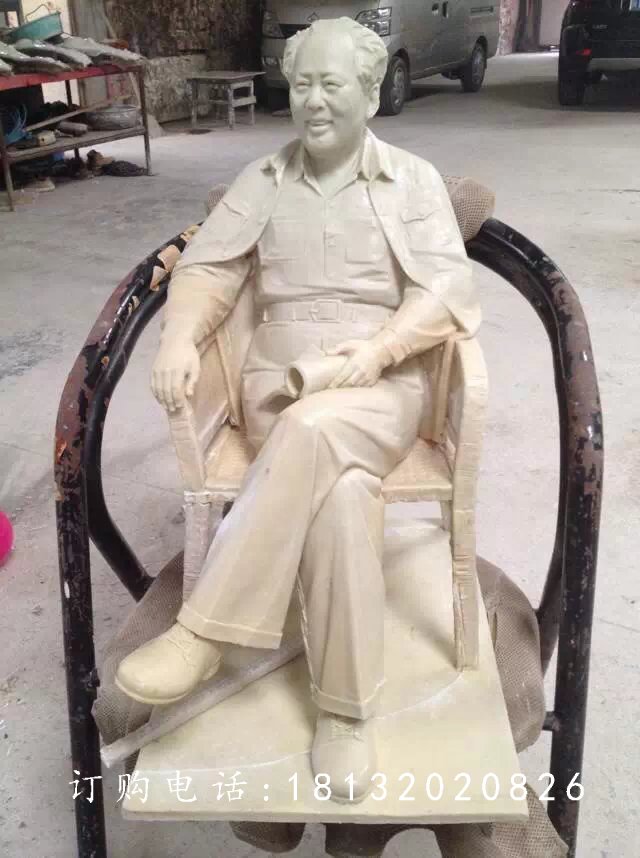 汉白玉毛主席石雕，广场石雕