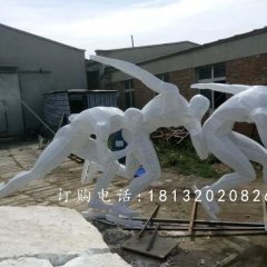 玻璃钢滑冰雕塑，仿真滑冰雕塑