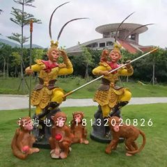 玻璃钢孙悟空，仿真孙悟空雕塑